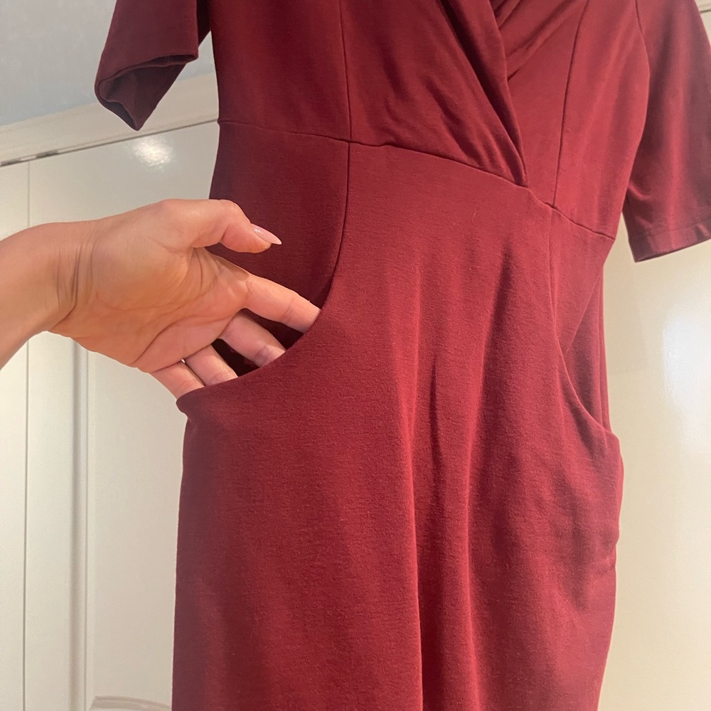 MaxMara Deep Red Midi Dress